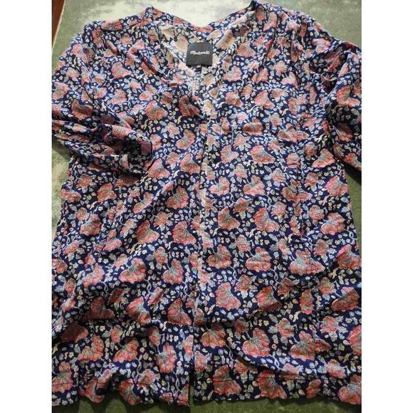 Madewell Blue Pink Robe Jacket Sz XS - Picture 2 of 6